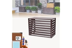 Gguwug 110 * 80 * 60cm copertura condizionatore esterno copertura pompa di calore in Alluminio Composito Recinzioni per La Privacy dell'Aria Condizionata Nascoste per Carichi Pesanti