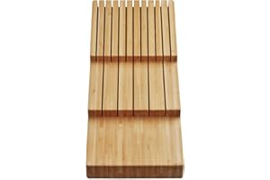 ORGA-BOX Range-couteaux en bambou pour porte-couverts à partir d'une largeur d'armoire de 600 mm Bloc à couteaux