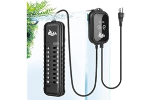 AQQA Riscaldatore per Acquario,100-500W Termostato per Riscaldatore per Acquario Sommergibile in Vetro di Quarzo,digitale a temperatura regolabile