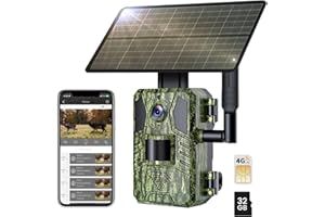XTU Camera de Chasse 4G - 2.5K Solaire Caméra Chasse Connectée Telephone avec Carte SD de 32 Go et Carte SIM,Infrarouge Invisible Vision Nocturne,détecteur de Mouvement 0,2 s et (Olive Verte)