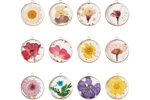 PandaHall Lot de 12 pendentifs géométriques en résine transparente pour la fabrication de bijoux, colliers, bracelets, cadeaux de Saint-Valentin