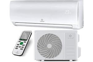 KESSER® Aire acondicionado SET Split con función wifi/App, refrigeración A++/ calefacción A+, refrigerante R32, pantalla LCD, mando a distancia y función de temporizador, Split 9000 BTU/h / 2600 Watt