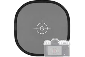 Anwenk Graukarte, Weißabgleich-Karte für Fotografie, 18 % Belichtung, grauer Reflektor, faltbares Fokusbrett, doppelseitig, mit Tragetasche, 30 x 30 cm