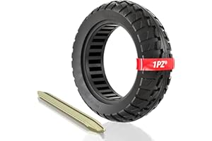 1PZ FM8-S27 Pneu Plein 10 Pouces pour Trotinette Électrique Tout-Terrain - 10x2.70-6.5 - Compatible avec UrbanGlide E-CROSS PRO (avec 1 Démonte-Pneu)