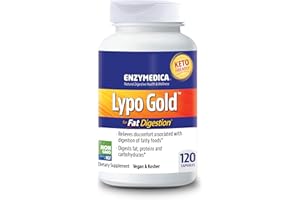 ‎ENZYMEDICA Enzymedica - Lypo Gold (120 kapseln) | reduziert Gase und Blähungen, angezeigt für Keto-Diäten, Verbessert de Nährstoffaufnahme, Glutenfrei, Milchfrei, Vegan, Enzym-Formel
