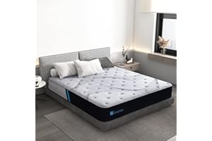 Avenco Matelas 90x200, Hauteur 18 cm, Ressort Ensachés en Mousse, Matelas à 3 Zones de Confort, CertiPUR-US & ISPA Certified, Anti-interférence Silencieuse, Respirable et Durable, Support 10 Ans