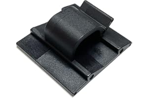 ON1SHELF 50 Stück Kabelhalter, Schreibtisch Kabelführung Kabel Organizer Kabelclips Selbstklebend Kabelklemmen Kabelmanagement (8 mm, schwarz)