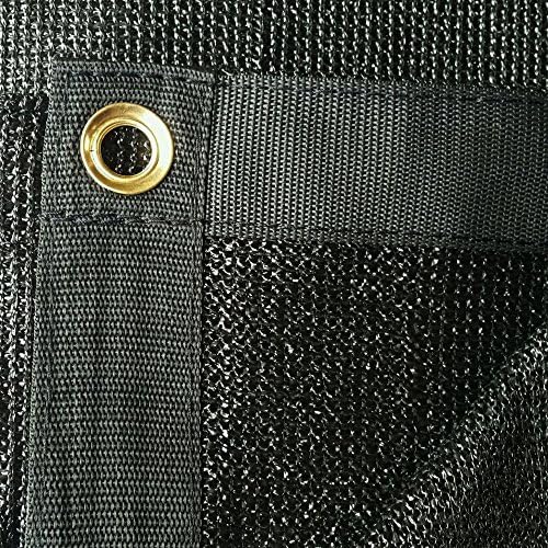 FJYW Premium Sail Sun Shade Cloth, Black, 14' x 18'
