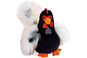 Histoire d'ours - Les champêtres Chics - Le Coq'rico - Peluche Gallo - Nero - 26 cm - Regalo Nascita - HO3216