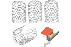 TXERFOLG Protezione per Tubi di Scarico in Metallo 4 Pezzi Protezione per Grondaie Foglie e Muschio 15 x 8 x 8 cm