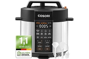 COSORI Tryckkokare, 9-i-1, multikokare med 14 funktioner, 5,7 l tryckkokare, riskokare, ångkokare, yoghurtberedare, slow cook