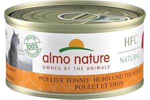 Almo Nature Hfc Natural Karma dla Kotów, Kurczak/Tuńczyk, 24 x 70 g