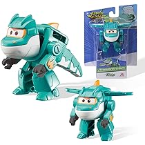 Super Wings EU780624 Paul Transformation Plane in Blue/White, Approx