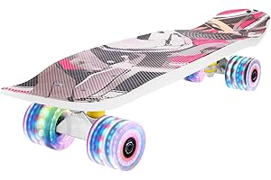 ‎CAROMA 26" x 7" Standard Skateboards Cruiser tragbar mit PU-Rädern Pennyboards aus PP-Material für Anfänger, Kinder, Jungen, Mädchen, Jugendliche