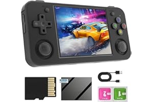 S_WAY RG35XX H Handheld Game Console, 64+128G Card 10000+ Games, RG35XXH with Linux OS Support 5G WiFi BT 4.2, 3.5-inch IPS Screen, Retro Game Console Handheld Emulator Console for Adult Kids
