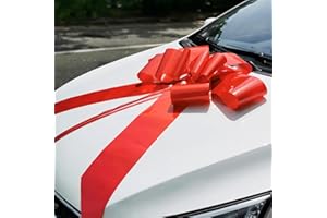 Ainmto Schleife Große für Auto,Autoschleife Riesige(76cm),Auto Schleife Rot,Geschenkschleife XXL für Party und Auto Deko