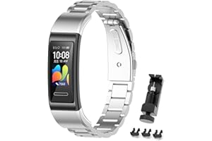 MIJOBS metalowy pasek kompatybilny z HUAWEI Band 4 Pro/Band 3 Pro/Band 3 Wymienne bransoletki ze stali nierdzewnej Akcesoria do Huawei Band 4pro / 3