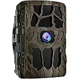 UncleHu Trail Camera, 20MP 4K Full HD Wildlife Camera, Night Vision Waterproof Game Camera with Low Glow IR LEDs/0.3S Trigger