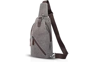 FANDARE Vintage Torba na ramię Sling Torba szkolna Mężczyźni Kobiety Messenger Plecak na klatkę piersiową Torba sportowa na zewnątrz, płótno