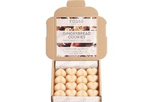 FOSSE LIVING Lebkuchen Kekse Stark Duftende Sojawachs Schmilzt | Duftwachs für Duftlampe Teelicht & Elektrisch | Vegan, Plastikfrei & Langanhaltend Wax Melts | 16er Pack