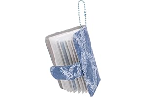 HIYQIN Mini Álbum de Fotos de 28 Bolsillos Compatible con 2x3 Películas Fujifilm Instax Mini 12 70 8 8+ 9 11 40 50s 90 99 EVO, Álbum de Fotos de Bolsillo Pequeño con Llavero - Dril