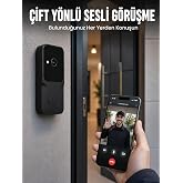 Kablosuz Akıllı Kapı Zili Gece G&ouml;r&uuml;şl&uuml; Wi-Fi G&uuml;venlik Kameralı Kapı Zili