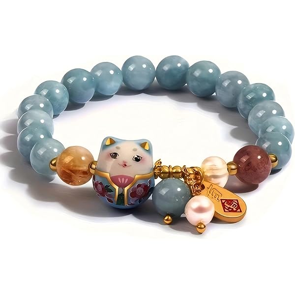 JOPOYOCO Feng Shui armband, Chinese pixiu bedels, zinloze armband, geluksarmband voor geluk en rijkdom, Feng Shui geschenken met prachtige doos, 8mm, Zinnober