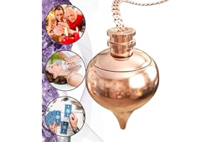 MAJESTIC'S Pendule Divinatoire de Radiesthesie Goutte d'Eau Abbe Mermet et sa CHAMBRE TEMOIN en Laiton Cuivré (Metal) - Magnetiseur Sourcier Géobiologie