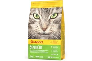 JOSERA SensiCat (1 x 2 kg) | Adult | Premium Trockenfutter für ausgewachsene empfindliche Katzen | Geflügel & Reis | extra verträgliche Rezeptur | weizenfrei | Katzenfutter | 1er Pack