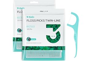 ‎Y-KELIN Y-Kelin Zahnseide-200 Doppelfaden-Zahnseide-Zahnstocher, Zahnstäbchen, Zahnseidestäbchen, Zahnreinigung （Minze 200)