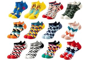 FGFD&OU Skarpetki męskie damskie śmieszne niskie skarpety sportowe bawełniane krótkie skarpety fantazyjne kolorowe oryginalne klasyczne skarpety