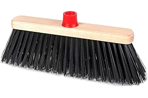 La Briantina Scopa Industriale da Esterno Outdoor per Giardini, Balconi e Vialetti, Robusta con Setole Fitte e Rigide, Larghezza 27.5 cm, Multicolore