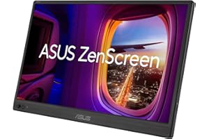 ASUS ZenScreen MB169CK, Monitor Portatile da 15,6", Full HD IPS (1920x1080), Doppia Porta USB-C, Mini-HDMI, Tecnologia Flicker Free e Filtro Luce Blu, Superficie Anti-riflesso, Nero