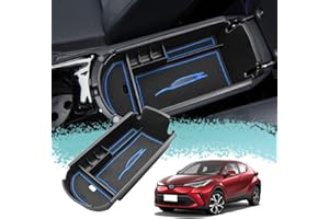 ZCLINKO Compatible con Toyota CHR 2016-2022 2023 Consola Central Caja de Almacenamiento Interior de Coche Accesorios (Azul)