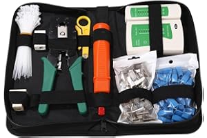 XESPIS 9 en 1 Comprobador de Cable de Red RJ45 Network Tool Kits Red Profesional Mantenimiento de la Computadora LAN Cable Tester Herramientas de Reparación