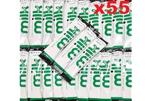 AB.GROCERIES 55x Semi Skimmed UHT Milk Sticks 10ml Individually Wrapped Pouches Portions Sachets Lakeland