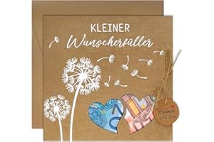 SUPRELUCK Wunscherfüller Geldgeschenke Verpackung mit Umschlägen Grußkarte - originelle Pusteblume Geldgeschenk für Geburtstag, Konfirmation, Jugendweihe, Reise - ideen Geschenke für Männer und Frauen