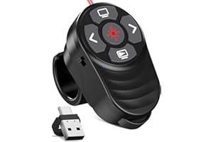 ‎COOGAMEFLY 2-in-1 USB C Presentation Clicker, Wireless 2.4G Typ C und USB Empfänger Presenter Clicker, Pointer für Präsentationen Lautstärkeregelung für Windows XP/Linux/Android/PowerPoint/Keynote/Prezi/Google