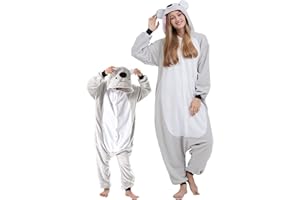 DarkCom Animal Onesie pour Enfants et Adultes,Vêtements de Nuit Combinaison Parent-Enfant Cosplay Halloween Kigurumi Costume Pyjama de Noël