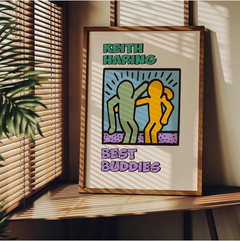 Fark Tanıtım Keith Haring Çerçevesiz Poster, Modern Dekoratif Çerçevesiz Poster, Tablo, KeithHaring-2, 50 x 70