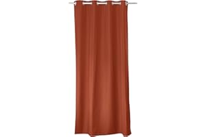 ED ENJOY HOME Rideau Thermique Occultant Terre Cuite 135×240 cm, Œillets Métal, Anti-Chaleur, Anti-Froid, pour Chambre et Salon