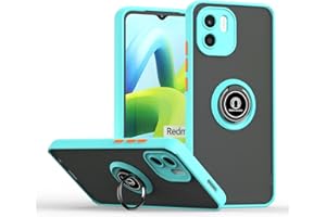 XINYEXIN Funda para Xiaomi Redmi A1 4G / Redmi A2 4G (6.52"), Funda con Soporte de Anillo, TPU + PC Translúcido Anti- Arañazos Carcasa Protectora Antigolpes Case Cover - Azul Cielo
