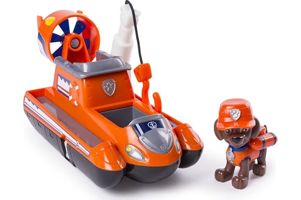 PAW PATROL Ultimate Rescue - Aéroglisseur avec hélice et crochet de sauvetage - Pour 3 ans et plus - Version Anglaise