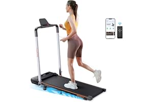 HOMETRO Tapis Roulant Pieghevole 2 in 1 per Casa - Walking Pad con Pendenza Regolabile, Schermo LED e Telecomando - Compatibile App, Design Salvaspazio per Sotto Scrivania/Ufficio