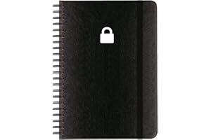 Nokingo Carnet de mots de passe à spirale avec onglets alphabétiques – Organiseur de mots de passe de 12,7 x 17,8 cm avec onglets A-Z pour connexion Internet, site Web, nom d'utilisateur, mot de