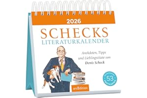 Postkartenkalender Schecks Literaturkalender 2026: Anekdoten, Tipps und Lieblingszitate von Denis Scheck | Wochenkalender 2026, 53 Postkarten mit ... Einblicken vom bekannten Literaturkritiker