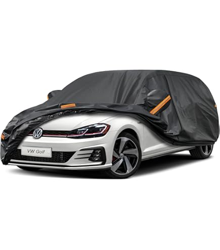 Holthly Car Covers Waterproof Breathable Large, Outside Cover Waterproof Snow Sun Wind Fabric UV Protection Custom Suitable For Renault Scenic, Skoda