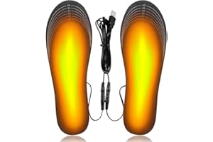CHUANKEFANXING Solette Riscaldate, Solette Riscaldanti Impermeabili USB, Soletta Riscaldante per Donne e Uomini, Scaldapiedi Elettrico per Sci Pesca Escursionismo Campeggio, Soletta Tagliabile (Dimensione 40-45)