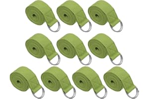 PATIKIL Yoga Strap for Stretching, Cotton Yoga Belt with Adjustable Metal D-Ring Buckle Stretch Band for Fitness Pilates