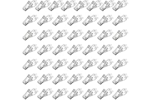 DIBOTELL T-Glider Vorhangklammern,50 Stück Gardinenröllchen,Vorhang Clips,Gardinenröllchen Mit Kunststoff-Klammern,Gardinenröllchen für Schiene,Riemenscheibe Vorhang Clip für T-Schienen